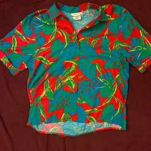 Bright Hawaiian retro button down
